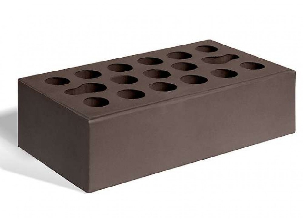 Кирпич облицовочный одинарный Керма (25х12х6.5 см) шоколадный