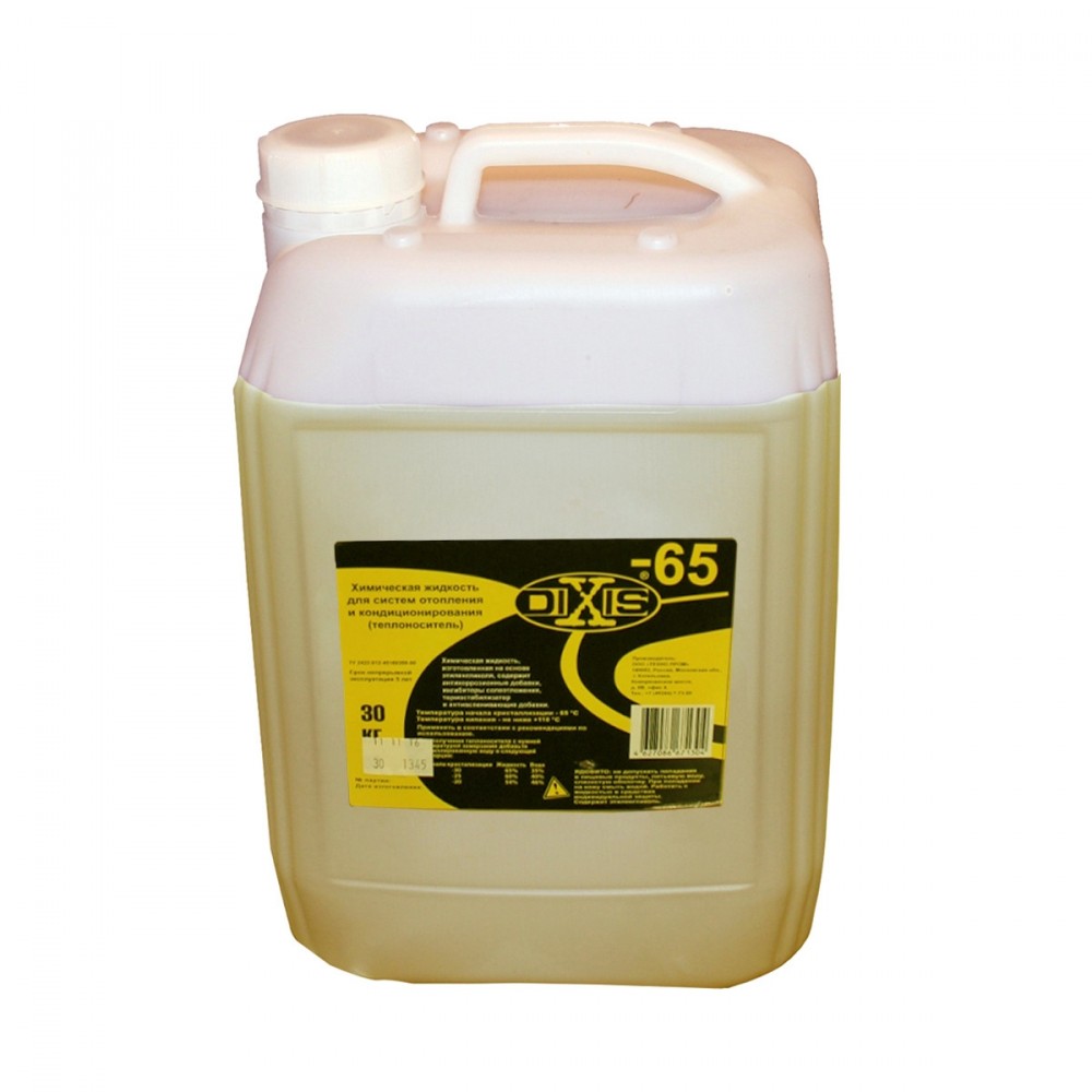 Антифриз для систем отопления и кондиционирования DIXIS-65 жёлтый (30 л)