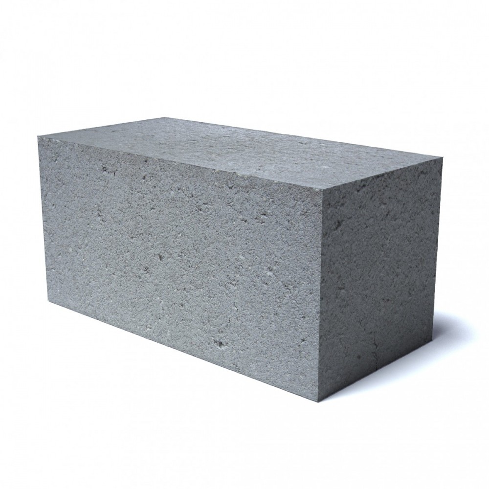 Блок стеновой полнотелый цементный (400х200х200 мм)