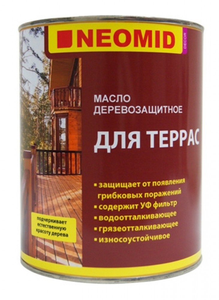 Масло деревозащитное для террас Neomid (2 л)