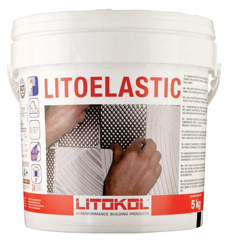 Реактивный двухкомпонентный клей LITOKOL LITOELASTIC A + В 5 кг