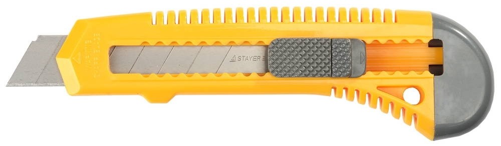Нож STAYER &quot;STANDARD&quot; с сегментированным лезвием, инструментальная сталь, пластиковый корпус (18 мм)