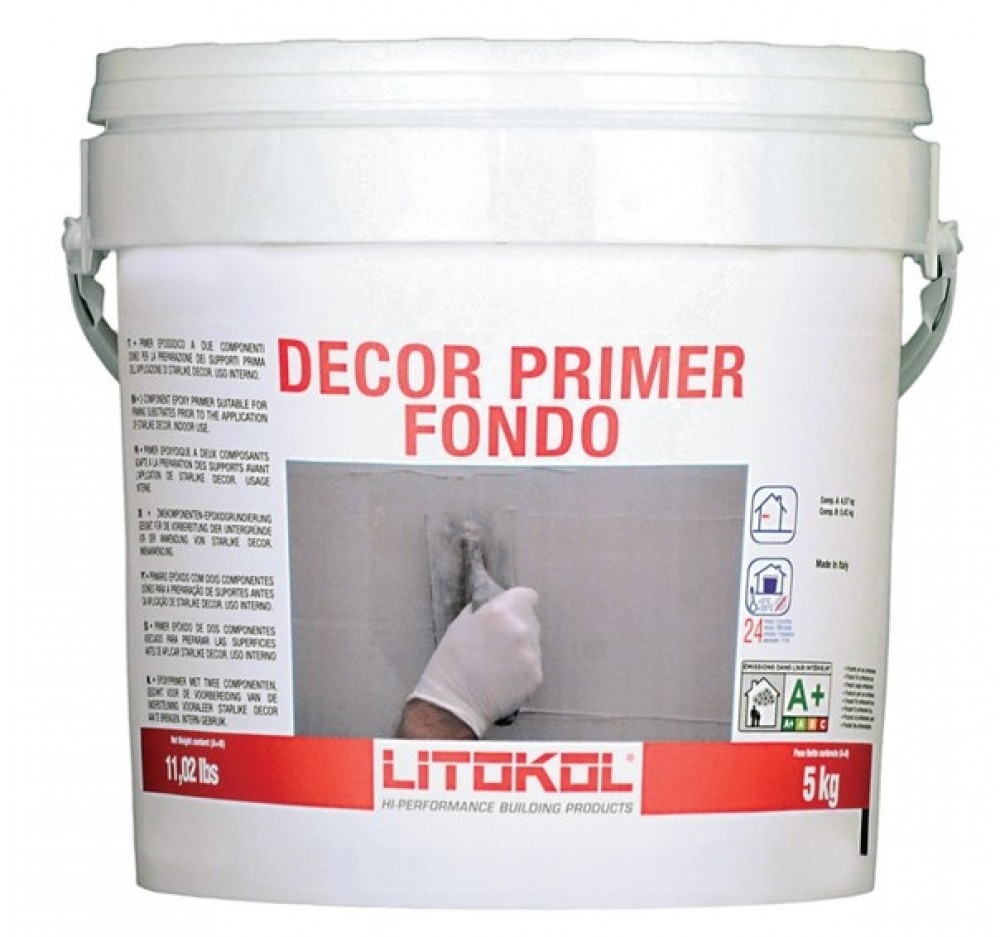 Эпоксидный двухкомпонентный праймер LITOKOL DECOR PRIMER FONDO белый 5 кг