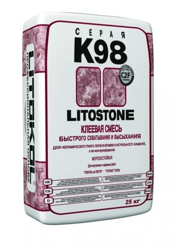 Морозостойкий клей для плитки LITOKOL LITOSTONE K98 25 кг