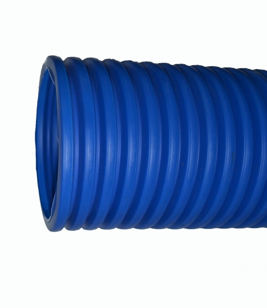 Гофра для трубы синяя ПВХ (25 мм / 1 м)